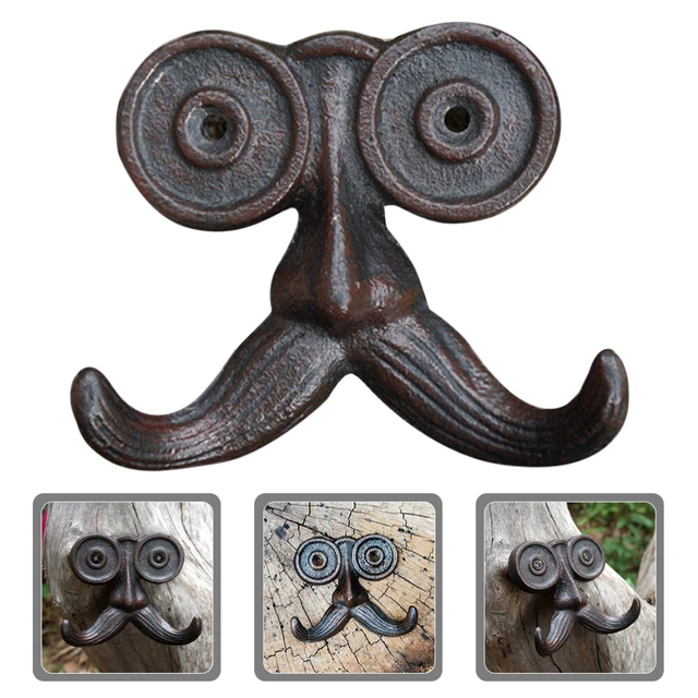 Cast Iron Wall Coat Hook Beard Shaped Wall Hook Vintage Style Cast Iron Wall