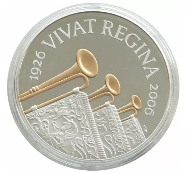 2006 Queen Elizabeth II 80th Birthday Piedfort 5 Pound Silver Proof Coin w/COA