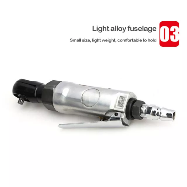 New Right Angle Mini Air Pneumatic Ratchet Wrench Torque Reversible Impact Tool. 7