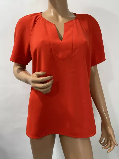 TRINA Turk Top Orange Short Sleeves Size Medium