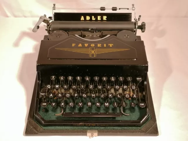 antike Reiseschreibmaschine Adler Favorit 2 Koffer Schreibmaschine retro vintage 2