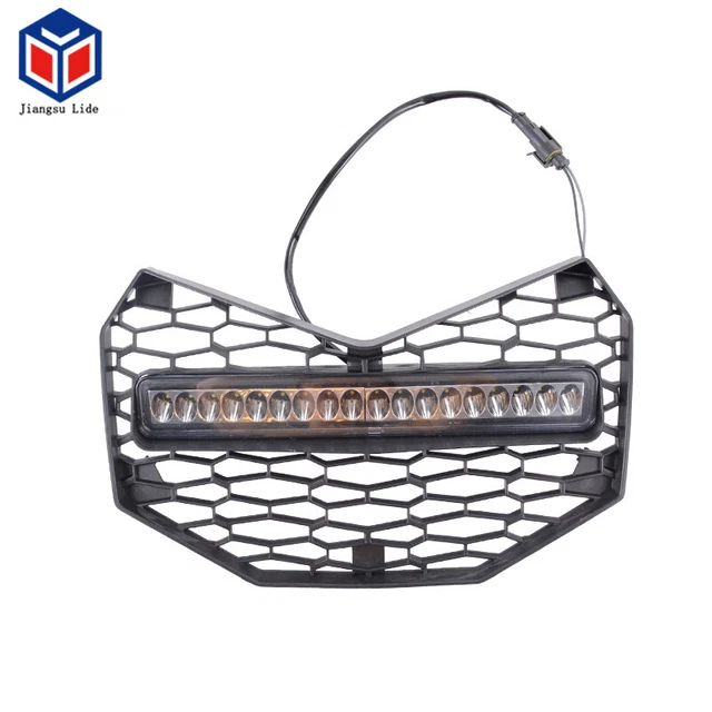 FRONT BUMPER MESH grill Grille bar with LED Light Bar for canam