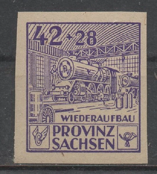 SBZ  Provinz Sachsen 89B  mit Plf. VIII  (Wiederaufbau) postfrisch