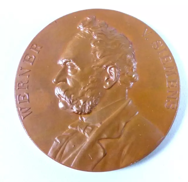 Medaille Werner von Siemens Bronze in OVP 1897 2