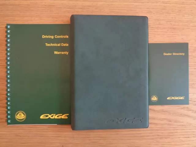 Lotus Exige Owners Handbook Manual and Wallet