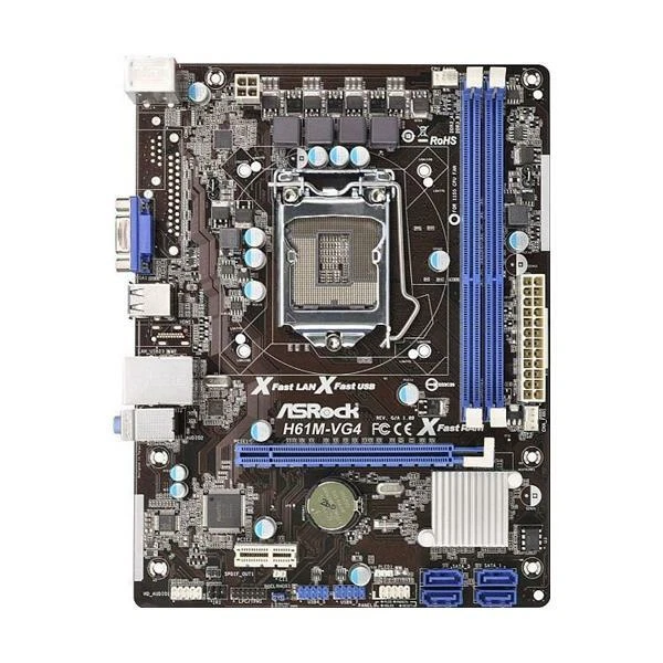ASROCK H61M-VG4 INTEL H61 Mainboard Micro-ATX Sockel 1155 TEILDEFEKT ...