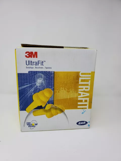3M E-A-R Ultrafit Corded Earplugs, Yellow, Carrying Case, 50/BX (247-340-4002)