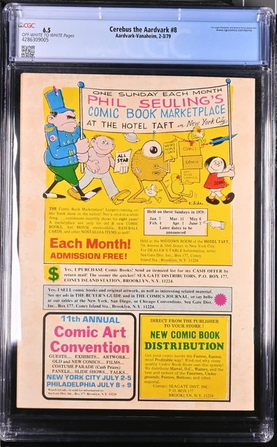 Cerebus The Aardvark #8 Cgc 6.5 - Ow/Wp - Fn+ Dave Sim 2