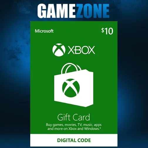 Xbox Live $10 USD USA Microsoft Gift Card Points For Xbox 360 / Xbox One