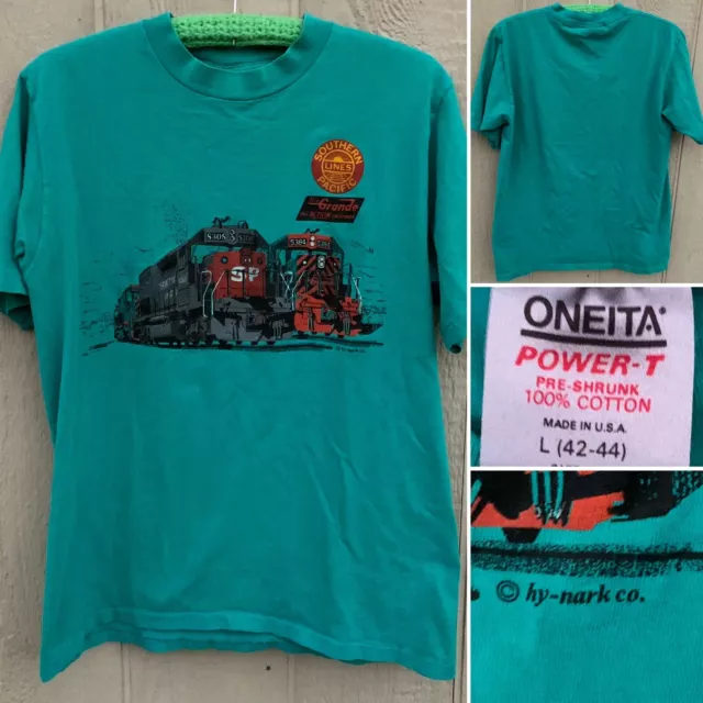vintage Southern Pacific Lines Rio Grande the Action railroad t-shirt size L