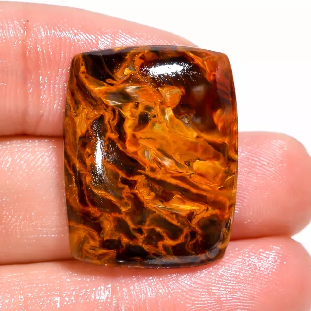 28.60Cts 100% Natural Top Quality Golden Pietersite Cushion Cab Loose Gemstone