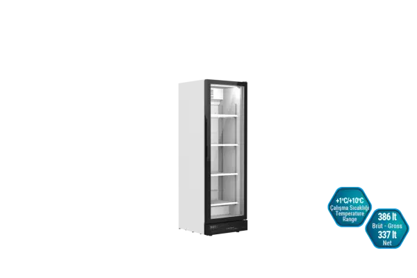 Gewerblicher Flaschenkühler Kühlschrank 386 Liter Eintürer - LIME 600