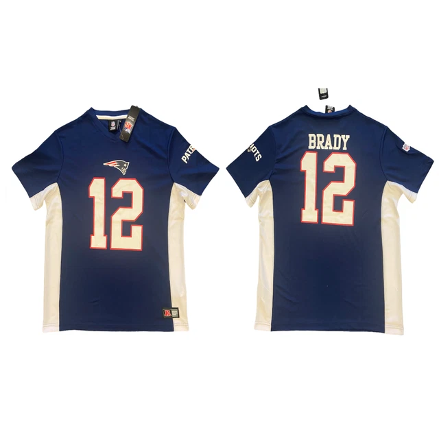 New England Patriots T-Shirt (Size L) Men's NFL Player Top - Brady 12 - New