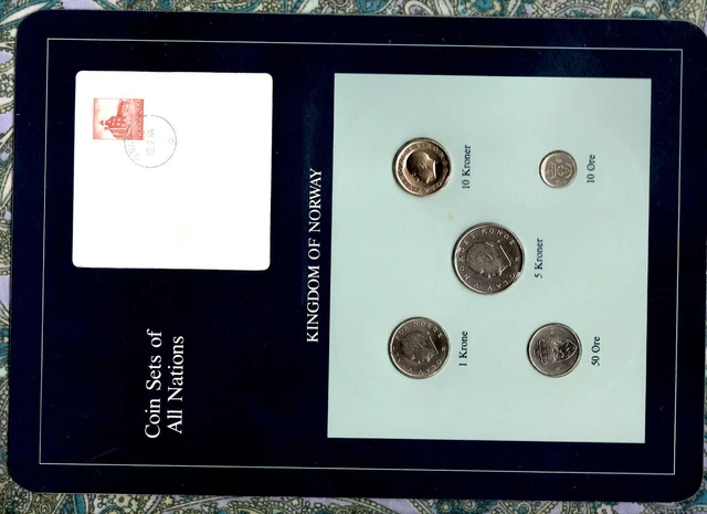 Coin Sets of All Nations Norway UNC All 1983 but 50 Ore, 10 Kroner  1984