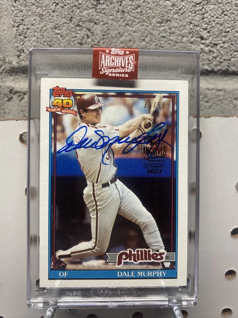 2023 Topps Archives Signature Series DALE MURPHY Auto #3/91 Jersey Number Match 2023 Topps Archives Signature Series DALE MURPHY Auto #3/91 Jersey Number Match