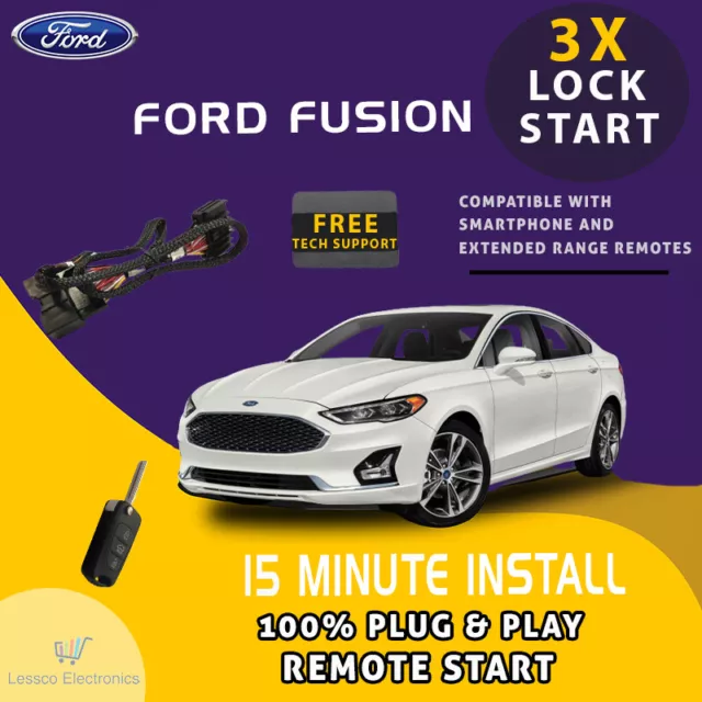 Plug and Play Remote Start fits: 2014-2019 Ford Fusion / for Key or Push Start