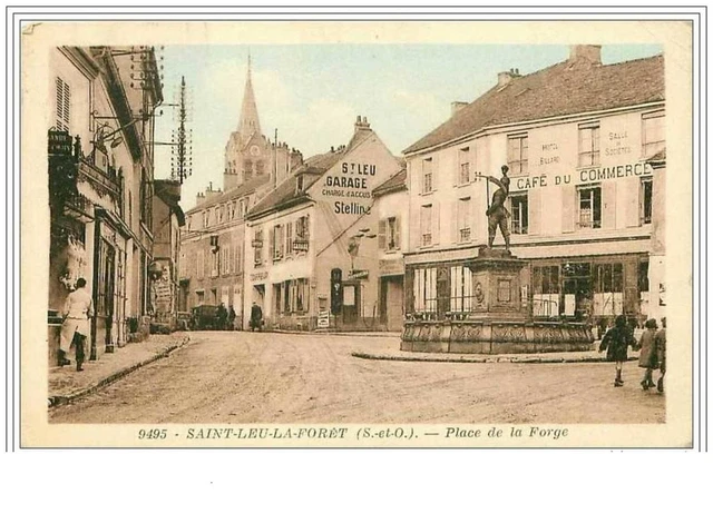 95.Saint Leu La Foret.place De La Forge.cafe Du Commerce