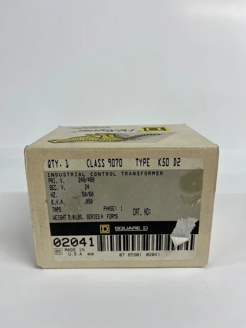 New Square D 9070K50D2 Industrial Control Transformer