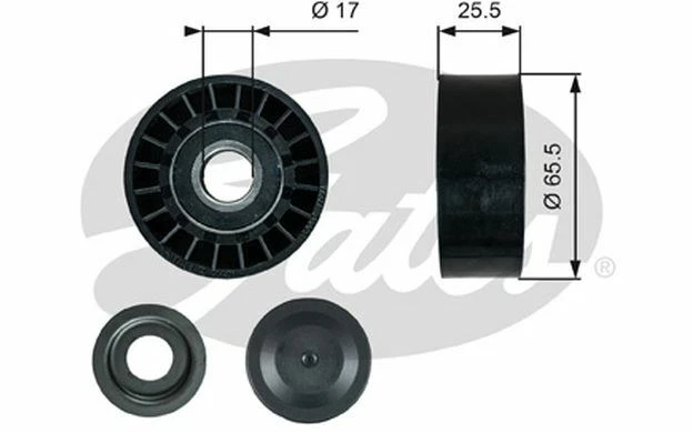 GATES Galet enrouleur (courroie d'accessoire) pour AUDI Q5 A4 A6 T36376