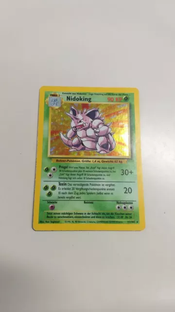 Pokemon TCG Karte - Nidoking - Holo,German/Deutsch - 11/102 Base Set