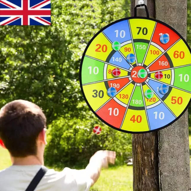 72CM Large Dart Board Game Set for Kids with 12 Sticky Balls Indoor Outdoor Toys