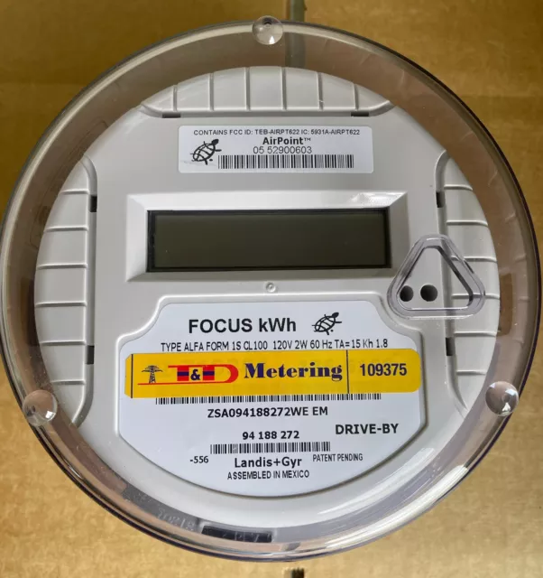 Landis & Gyr (L&G) Watthour Meter (Kwh) Alfa,  Focus, 120 Volts, Fm 1S, 100 Amp