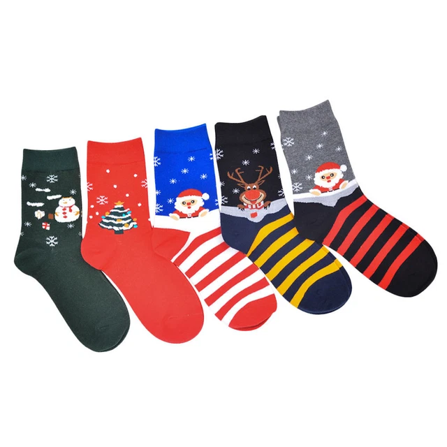 5 Pairs Bas D'hiver Cadeau De Noël Bas De Noël Chaussettes Pour Filles Poilu