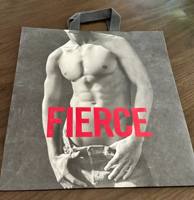 Bolso de compras vintage modelo masculino Abercrombie & Fitch FIERCE 14"" X 15"" Bruce Weber