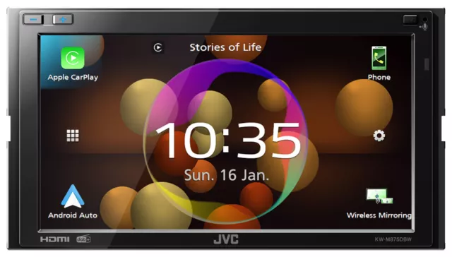 JVC KW-M875DBW Doppel-DIN MP3-Autoradio Touchscreen DAB Bluetooth USB CarPlay