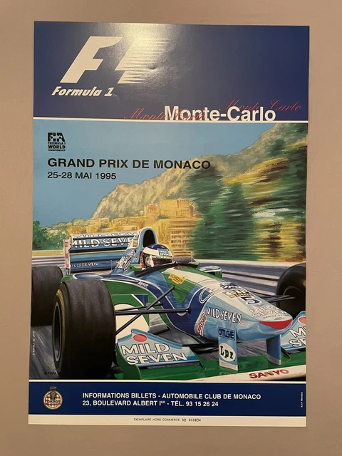 Luc De Clerfayt - A.I.P MONACO - Affiche Officielle Grand Prix Monaco