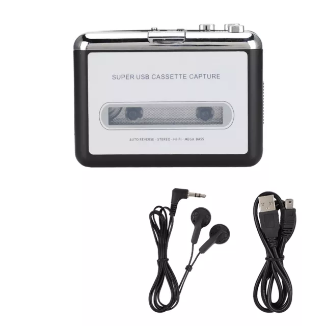 Cassette Tape Player USB Tape Converter To MP3 Music Player With Earphones