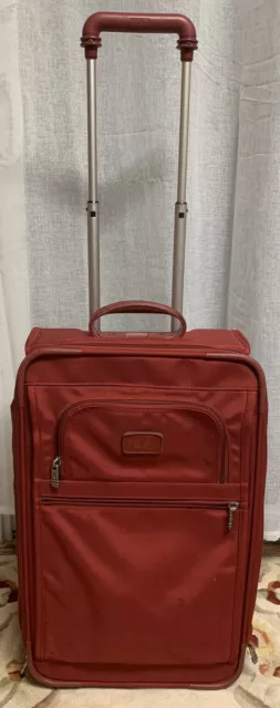 Tumi 2279RF red expandable carryon rolling luggage 2 Wheel 22”