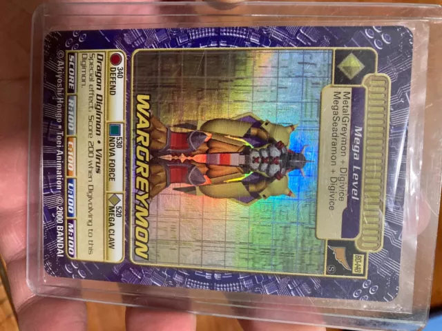 2000 Bandai Digimon - Wargreymon BO-148S Holo - Digi-Battle Series 3 RARE