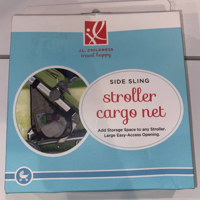 J.L. Childress Side Sling Stroller Mesh Cargo Net Organize Baby Toddler 2-Pack