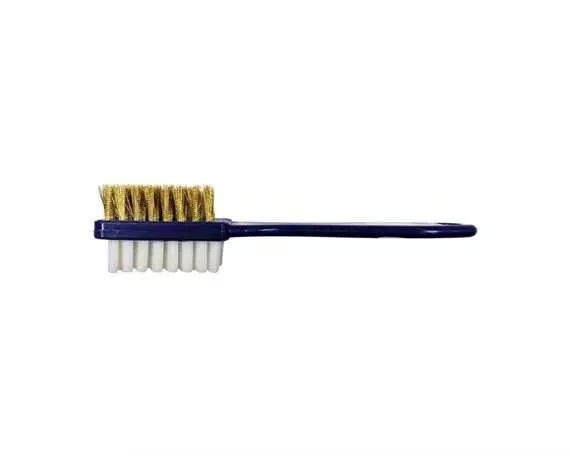 Shoe Doctor Shoe Brush Crepe/Wire Suede And Nubuck Blue Plastic Handle