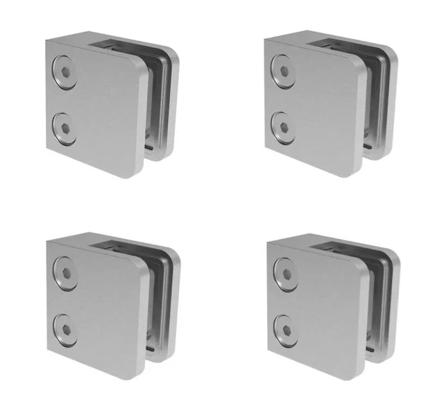 4 Brides En Verre Inox Sellon24 Pour Tube 42,4 Mm - Demi-ronde 63x45, V2A