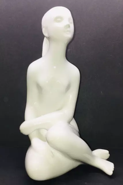 Royal Dux Bohemia Czech Porcelain Nude Figurine Woman 9" Dana MSM BLANC DE CHINE