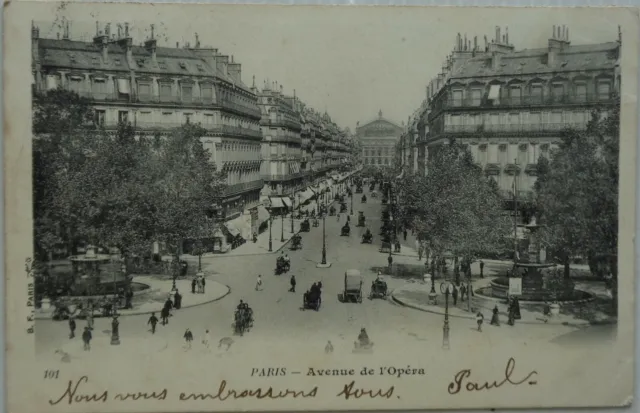 Paris 75 CPA Avenue Of the Opera Good Condition 1902