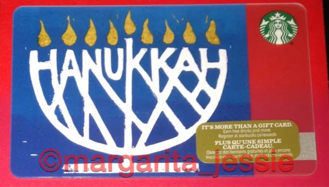 Starbucks Canada Gift Card "Hanukkah" 2015 New 48 Holiday Collection No Value