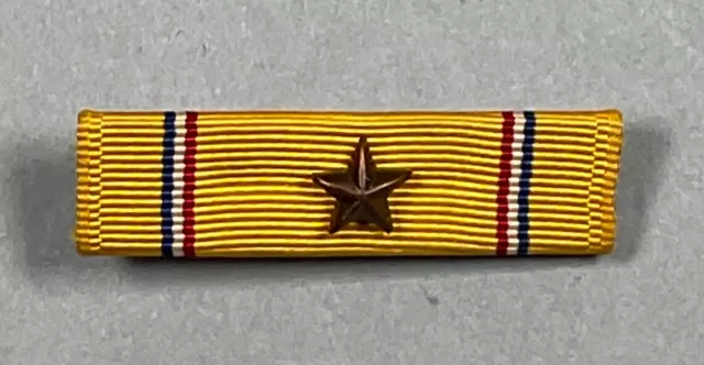 WWII US American Defense Service Medal Ribbon with Foreign Service Star