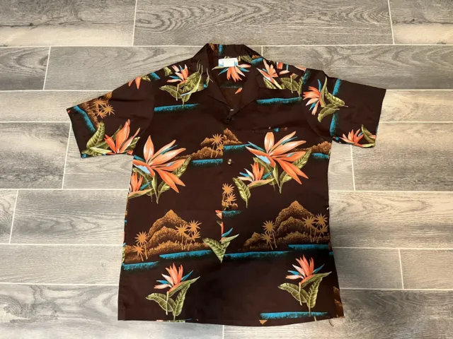 Vintage Pennys Hawaii Shirt L Floral Island Hawaiian Print