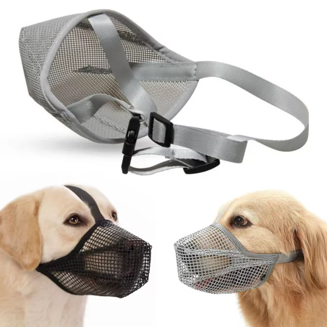 Verstellbarer Nylon Maulkorb für Hunde Atmungsaktive Maulkörbe Haustiermaulkorb