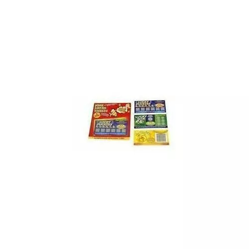 Pack of 3 Fake Joke Lottery Lotto Ticket Scratch Cards. Lottery Laughs