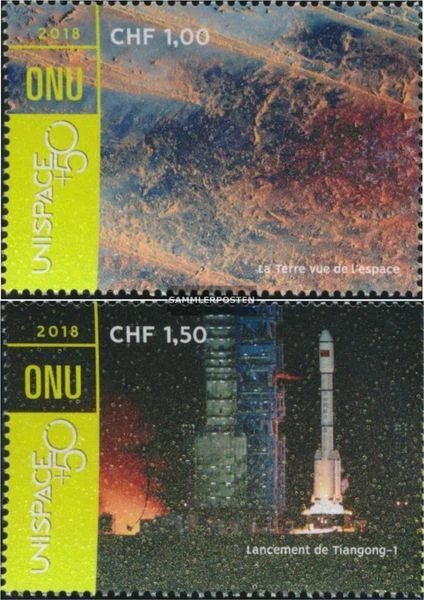 UNO - Genf 1041-1042 (kompl.Ausg.) postfrisch 2018 Erforschung des Weltraums