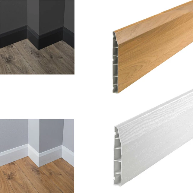 PLASTIC SKIRTING BOARD PVC Roomline Skirting Chamfered Skirting Board
