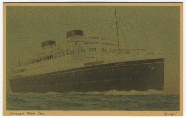 MV GEORGIC, CUNARD WHITE STAR LINE - Shipping Postcard