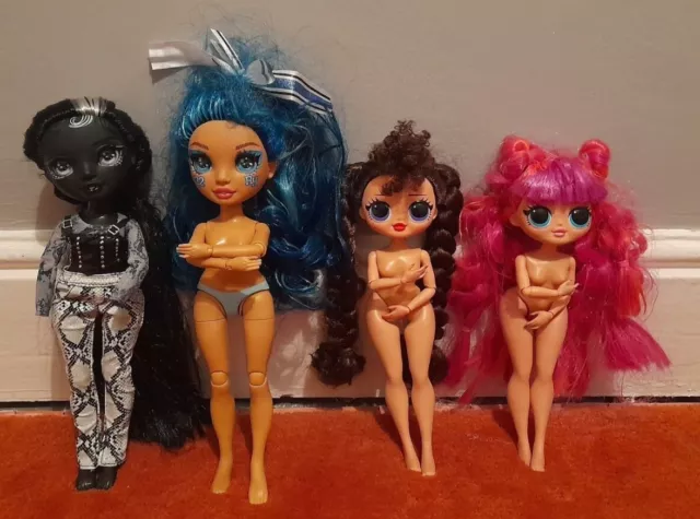 x4 Dolls Bundle (x2 LOL/x1 Rainbow High/x1 Shadow High Series 1) - Used in GC