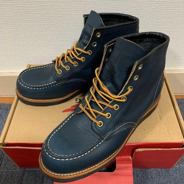 USED RED WING 8853 Square Toe Leather Work Boots Size US 7 Indigo £749. ...
