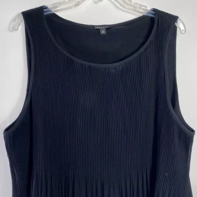 Torrid Fully Lined Sheer Panel Pleated Bottom Sleeveless Swing Blouse Size 2