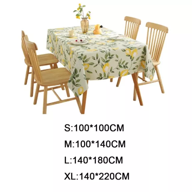 Lemon Pattern Waterproof Tablecloth Table Decor Cloth  Table Decorations